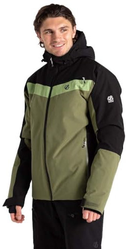 Dare2B Mens Eagle Ii Ski Jacket, Black Olivine Green, 5XL EU
