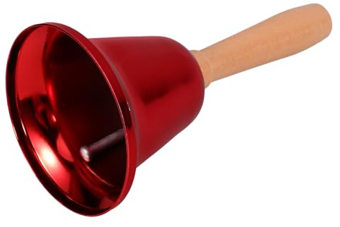 STOBOK Handglocke Aus Metall Mit Holzgriff Laute Tischglocke Für Restaurant Hotel Und Notfälle Zum Rufen Von Kindern Und Unterstützung Älterer Menschen
