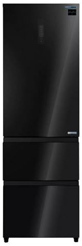 INFINITON Frigorifico Francés FRD-401T91, 401 Litros, 190 cm de Altura, E, Técnologia Inverter, Fast Cooling, Fast Freezing, Puerta reversible, Tecnología Care + space (Crystal Black || FRD-401T91NEG)