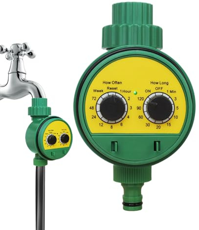 Fangfhai Temporizadores De Riego para Jardín | Herramienta De Programación Automática para Sistemas De Goteo,Temporizador De Agua Automático para Césped, Paisajismo Y Patio
