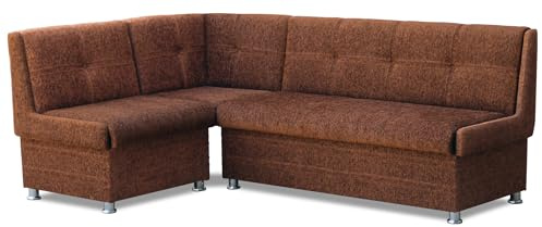 Rodnik Eckbank Korsika Maxi 213x142 cm, Sitzbank gepolstert, mit Stauraum, Schenkel rechts/Links, modern (Braun)