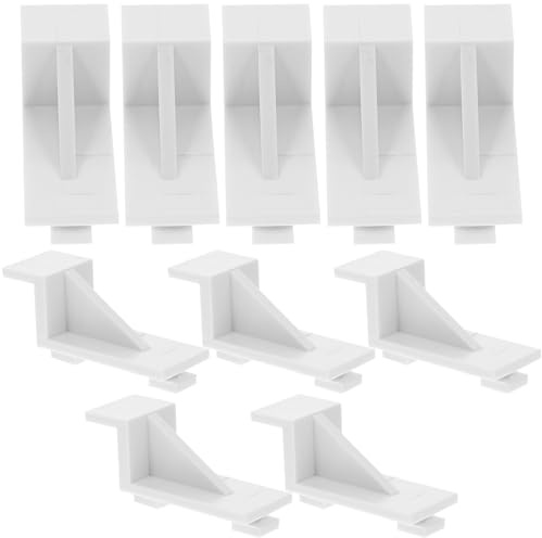 NUOBESTY 10pcs Refrigerator Shelf Clips Hooks Freezer Shelf Support Buckles Replacement for Commercial and Home Fridge