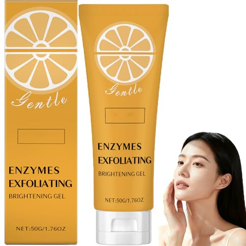 Gel exfoliante de enzimas de naranja, gel exfoliante para la cara, exfoliante de la piel para el cuerpo, exfoliante facial, adecuado para hombres y mujeres. (1 unidad)