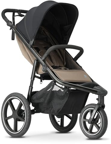 Deryan Bolt Jogger kombibarnvagn för alla terräng – hopfällbar och bärbar buggy – jogging från 6 månader till 22 kg – hassel