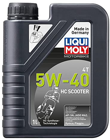 LIQUI MOLY Motorbike 4T 5W-40 HC Scooter | 1 L | Motorrad Synthesetechnologie Motoröl | Art.-Nr.: 20829, farblos