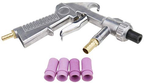 YINETTECH 8 in 1 Sand Blasting Gun Air Siphon Feed Sandblaster Guns 4.5mm / 5mm / 6mm / 7mm Ceramic Nozzle Tips Kit
