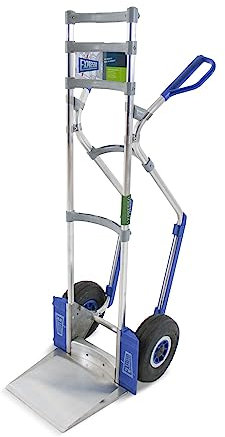 Vollmontierte EXPRESSO Alu Profi- Sackkarre für Säcke, Rollen & Kartons AE201524 / 250kg / Schwerlast-Luftreifen/Schaufel L 30 x B 30,5 cm