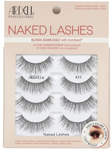 Ardell Strip Lashes Naked Lashes #423, 4 Pairs x 1-Pack