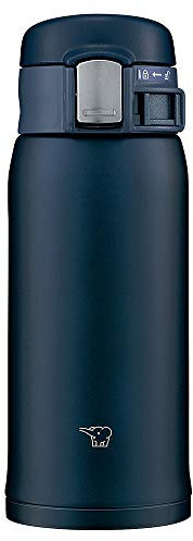 Zojirushi SM-SF36-AD Gobelet isotherme en acier inoxydable, avec isolation sous vide, anti-fuite, léger, fermeture One Touch, sans BPA, pour café et thé, 360 ml, bleu