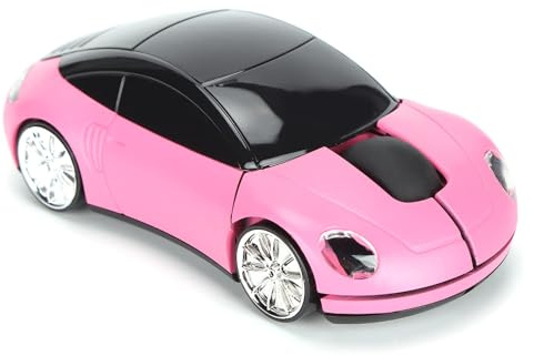 2,4 GHz Wireless Maus Autoform Ergonomische Optische Schnurlose Mäuse mit USB Empfänger Mause für PC Büro Laptops(Rosa)