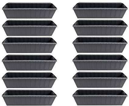 CB Home & Style 12er Set Blumenkasten Kunststoff Pflanzkasten Set Einsatz für Europaletten Balkonkasten Palette Topf