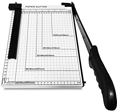 Hebelschneider A4 kompakt, Papierschneider aus Metall, Schneidemaschine für Foto