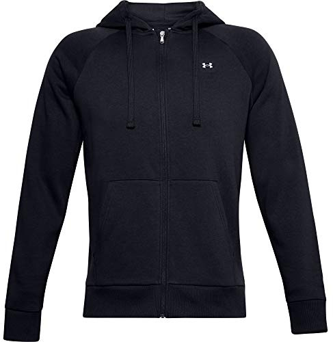Under Armour Herren Ua Rival Cotton Fz Hoodie sportliche Sweatjacke, Warmer Kapuzenpullover mit durchgehendem Reißverschluss (1er Pack)