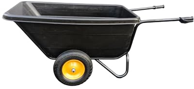 Kelberg 400L Schubkarre 2-Rad PU MX Hof-Schubkarre Premium KTL Stallkarre Futterkarre…