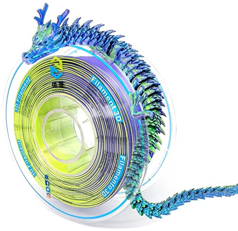 YOUSU Dreifarbiges PLA Filament,3D Drucker Filament 1,75 mm (± 0,03 mm), Seiden Blau/Lila/Gelb Dreifarbiges Filament, Passend für die Meisten FDM Drucker, 1 kg/2,2 lbs