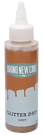 BrandNewCake® Glitter Drip Gold 125g - Glitzernde Tortendekoration - Perfekte Kuchenglasur - Einfache Anwendung