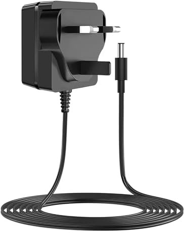 Fudinu Guitar Pedal Power Supply Adaptor, 9V DC 1A Guitar Effects Power Adapter, Center Tip Negative Power Source Charging Adapter, Wall Charger Plug for Electric Guitar Bass Effects Pedal(4.85ft)