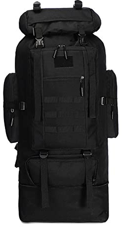 TMTGTS Wanderrucksack 100L Große Kapazität Rucksack Wasserdicht Outdoor Camping Sport Rucksäcke Reiserucksack Camping Bergsteigen Outdoor Sport Rucksack Camouflage Herren Damen Fluchtrucksack