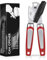 Tin Opener, Lychico 3-in-1Can Opener Handheld Heavy Duty Stainless Steel Can Openers with Multifunctional Bottle Opener, Red