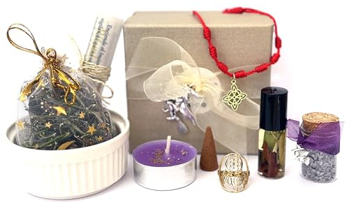 SIMBOLIKS Ritual de cumpleaños para Bruja, Limpieza energética, Regalo bruja, Pack regalo mujer Bruja, kit Regalo nuevo ciclo, regalo mistico, regalo espiritual, protección energética, amuleto mágico