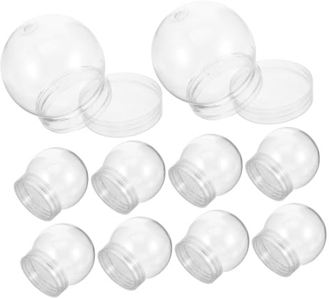 Anneome 20stücke Teiliges Transparente Schneekugeln Leere Wasserbälle Für Kreative Bastelprojekte Für Weihnachten Dekoration Und Einfach Zu Befüllen Gestalten