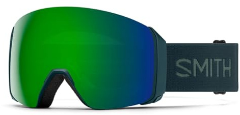 SMITH 4D Mag XL Snow Goggles – Adult Ski & Snowboarding Goggles with BirdsEye Vision, Anti-Fog Performance & 100% UV Protection – for Men & Women – Black, ChromaPop Sun Green Mirror