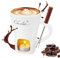 Wvu & Wvo Set à fondue au chocolat en céramique, 200 ml, tasse à fondue au chocolat, tasse pour faire fondre le chocolat, set à fondue avec fourchette et bougie chauffe-plat pour fromage, chocolat,