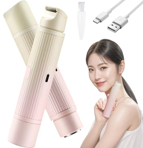 The Bikini Trimmer,2025 Neu Dual Head Shaver Women,Bikini Trimmer für Frauen Schamhaare,2 in 1 Eletctric Rasierer für Frauen,IPX7 Wasserdicht Bikini Trimmer für Achselbein Arm Körper Gesicht (D)