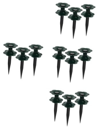 4 Sätze Garten Bewässerungsschlauch Umlenkrolle Praktische Schlauchführung Für Blumenbeete Und Robuste Wasserführungsräder Wetterfestem Material Grün 3 Stück * 4