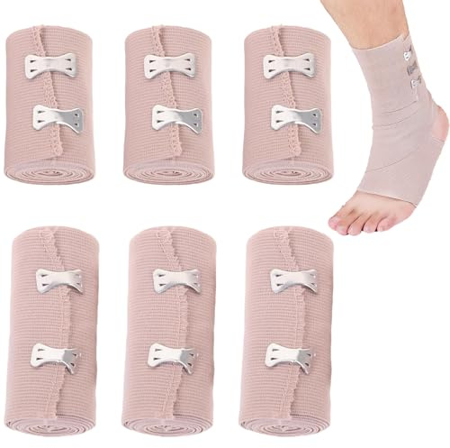 WQNNQW 6 Rollen Elastische Binde,Elastischer Verband,Elastische Bandage