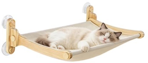 Cama con Ventana para Gatos - Hamaca con Ventana para Gatos De 60x40x18 Cm, Hamacas Cons para Gatoss De Interior | Percha De Madera para Gatitos, para Gatitos, Mascotas, Interior, Hogar