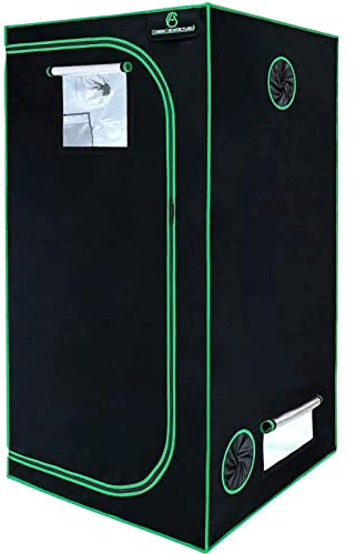 GA Grow Tent 60x60x120CM(24''x24''x48'') Reflective Mylar Hydroponic Grow Tent with Observation Window and Waterproof Floor Tray for Indoor Plant Growing 2'x2'
