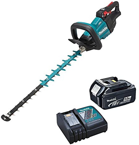 Makita DUH601RT 18 V Li-Ion LXT 50 cm Cortasetos sin escobillas Completo con 1 batería de 5.0 Ah y Cargador