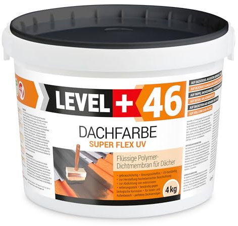 Dachfarbe 4kg Sockelfarbe Dachlack Dachsanierung flexibler Polymermembran hochdeckend wetterbeständig Ziegelrot RM46