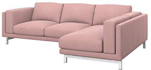 Soferia Sofabezug Kompatibel Mit NOCKEBY 2er-Sofa Sofaüberzug Sofaüberwurf Sofaschoner Cover Einfache Reinigung Allergiefrei Wasserabweisend Majestic Velvet Rosa