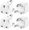 Uk to South Africa Plug Adapter, South Africa Travel Plug Adapter 4 Pack, PABANCE 3-Pin Uk to South Africa Plug Adapter (Type M) with Ground Protection, for South Africa/Sri Lanka etc