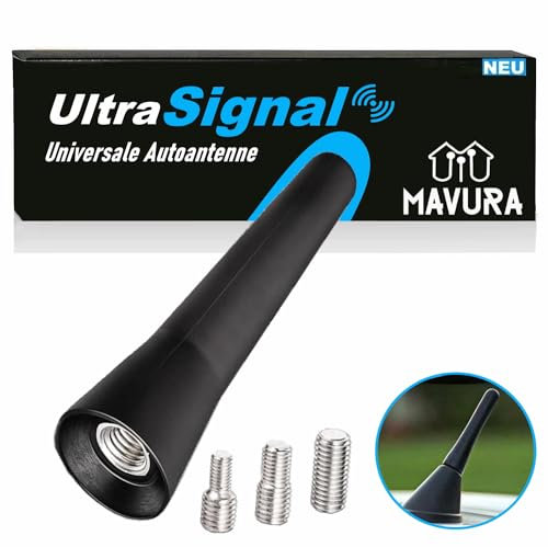 UltraSignal Autoantenne für optimalen AM FM DAB Empfang Universale Dachantenne, KFZ Kurzstabantenne verstärkter Autoradio Empfang Stabantenne