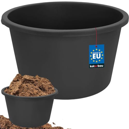 KOTARBAU® Seau à mortier Rond Noir 45 L