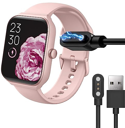 Blueshaweu Magnétique Chargeur Compatible avec TOOBUR Smartwatch,Magnétique Chargeur Montre Connectée USB 3,3ft Compatible avec TOOBUR IDW13/IDW15/IDW16/IDW25/IDW26/IDW28 Smartwatch (1 Pack-Noir)