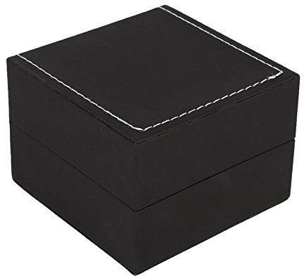 Kuuleyn Caja De Reloj, Vitrina De Reloj, Caja De Reloj Individual, 1 Pieza Nuevo Reloj De Cuero De PU Negro Presente Vitrina De Regalo Pulsera Brazalete Caja De Almacenamiento De Joyería Caja