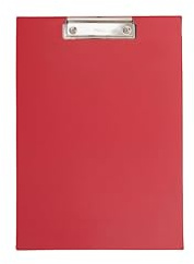 Maul Klämbräda A4 Maulpoly, Skrivbräda i Kartong Med Pp-Foliebeläggning, Clipboard För Upphängning, Modern Klämma För Förvaring Av Papper, För Kontor, Kök Och Verkstad, Röd