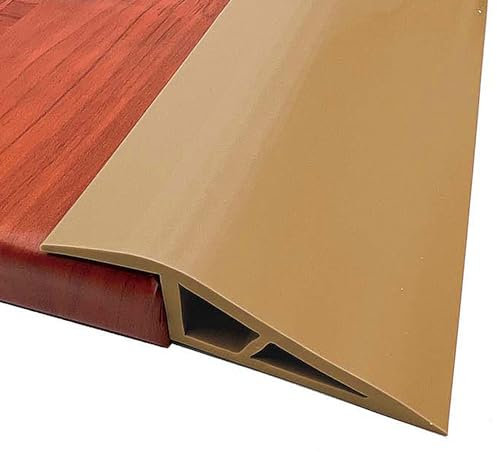 Schwellenrampe Rollstuhlrampe, Türschwellenrampe Selbstklebend, Rampe Türschwelle, Schwelle Übergangsschiene, Bordsteinrampe für Badezimmer, Türöffnungen, Türen (2cm/braun 1m)