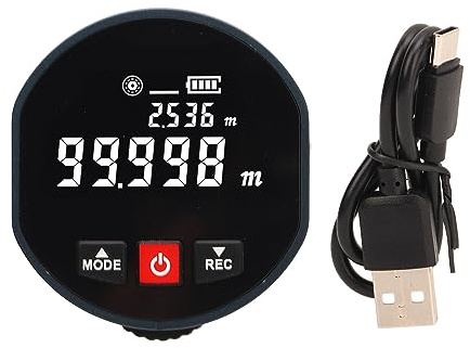 Tyenaza Laser Distance Meter, Handheld Roller Distance Meter High Accuracy Electronic Rangefinder Distance Measuring Gauge 0‑99.999m for Measurement