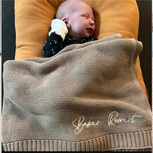 HERSTL Personalisierte Babydecke Mit Namen, Geschenke für Babys, Sommer (Gamel)
