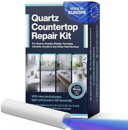 NNRepair Keramik Reparaturset (Transparent, Acrylweiß & Keramikweiß) – Emaille Reparaturset I Geeignet für Fliesen, Keramik, Porzellan, Quarz I Ideal bei Abplatzungen I Bad & Küchenarbeitsplatte