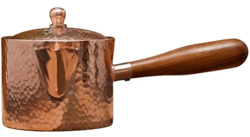 Muteitt Handcraft Copper Teapot, Vintage Hammered Copper Tea Pot Tea Kettle Water Kettle Tea Coffee Pot Stovetop Teapot Tea Maker for Home Restaurant