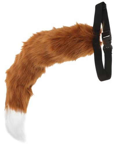 MOBUTOFU Plüsch Fuchs Schwanz Für Karneval Kostüm Verstellbarer Elastischer Leicht Und Strapazierfähig Für Cosplay Und Aufführungen