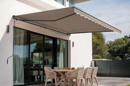 Cazeboo VECCHIO förtält i ett stycke 4m x 3m Taupe