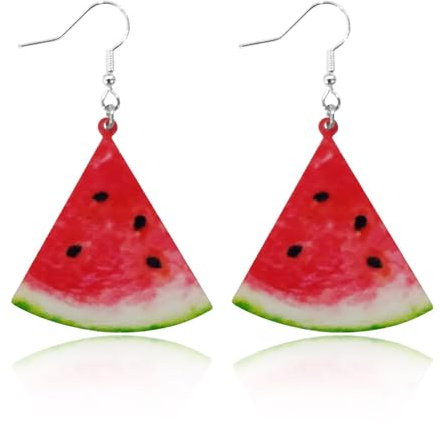Boucles D'oreilles Pastèque Pendantes Femme, pour Fête D'été, Cadeau Anniversaire Femme