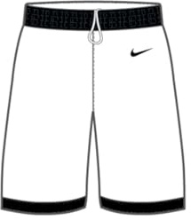 Nike Damen Team25 Basketball Stock Short - Weiß